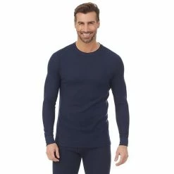 Men's Cuddl Duds® Midweight Waffle Thermal Performance Baselayer Crew Top Blue Heather -Cuddl Duds Shop unnamed file 1008