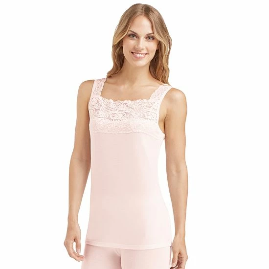 Cuddl Duds® SofTech Lace-Trim Tank - Women's Wine 3 Cuddl Duds® SofTech Lace-Trim Tank - Women's Wine - Image 3