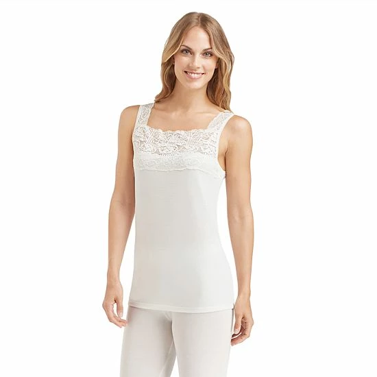 Cuddl Duds® SofTech Lace-Trim Tank - Women's Wine 7 Cuddl Duds® SofTech Lace-Trim Tank - Women's Wine - Image 7