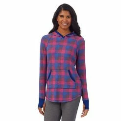 Women's Cuddl Duds® Long Sleeve Stretch Thermal Hooded Tunic Top Seagrass Fairisle -Cuddl Duds Shop unnamed file 1113