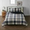 Cuddl Duds® Cozy Velvet Quilt Set With Shams Gray Plaid