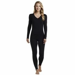 Women's Cuddl Duds® Softwear With Stretch Long Sleeve V-Neck Top Peri -Cuddl Duds Shop unnamed file 117