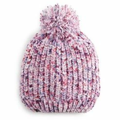 Women's Cuddl Duds® Chenille Knit Beanie With Pom Berry -Cuddl Duds Shop unnamed file 1189