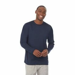 Men's Cuddl Duds® Far-Infrared Enhance Pajama Crewneck Tee Black -Cuddl Duds Shop unnamed file 1211