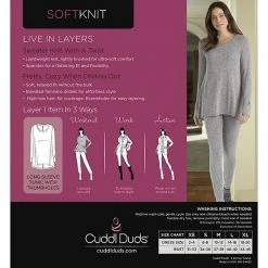 Plus Size Cuddl Duds® Soft Knit Long Sleeve Tunic Top Blue Misty Forest -Cuddl Duds Shop unnamed file 1231