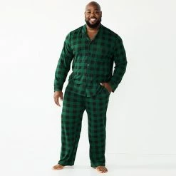 Big & Tall Jammies For Your Families® Beary Cool Buffalo Check Pajama Set By Cuddl Duds®