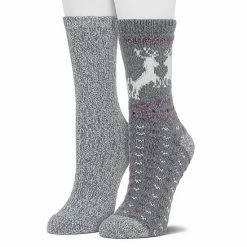 Women's Cuddl Duds® 2-Pack Plushfill* Reindeer Fair Isle Crew Socks Black -Cuddl Duds Shop unnamed file 1240