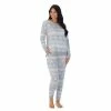 Petite Cuddl Duds® Kangaroo Pocket Pajama Top And Banded Bottom Pajama Pants Sleep Set Grey Heather Fairisle