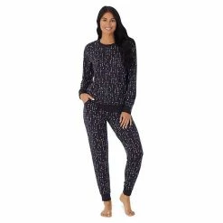 Petite Cuddl Duds® Kangaroo Pocket Pajama Top And Banded Bottom Pajama Pants Sleep Set Grey Heather Fairisle -Cuddl Duds Shop unnamed file 1253
