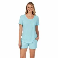 Women's Cuddl Duds® Pajamas: Essential Sleep Tee & Boxers Set Navy Heather -Cuddl Duds Shop unnamed file 1280