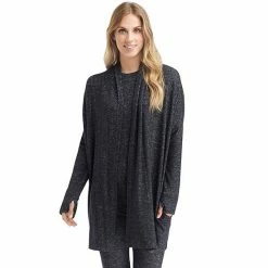 Women's Cuddl Duds® Soft Knit Wrap Dark Charcoal -Cuddl Duds Shop unnamed file 1289