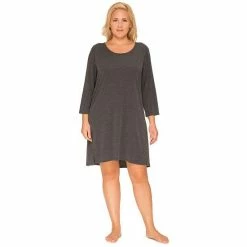Plus Size Cuddl Duds® Essentials Long Sleeve Sleepshirt Coral Heather -Cuddl Duds Shop unnamed file 1319