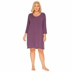 Plus Size Cuddl Duds® Essentials Long Sleeve Sleepshirt Coral Heather -Cuddl Duds Shop unnamed file 1321
