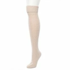 Womens Cuddl Duds Turncuff Seedstitch Diamond Over The Knee Socks Navy Twist -Cuddl Duds Shop unnamed file 1334