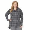 Plus Size Cuddl Duds® Softwear With Stretch Long Sleeve Cowlneck Tunic Top Grape