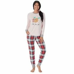 Petite Cuddl Duds 3-pc. Knit Long Sleeve Pajama Top, Banded Bottom Pajama Pants & Scrunchie Set Grey Heather Bear -Cuddl Duds Shop unnamed file 1358