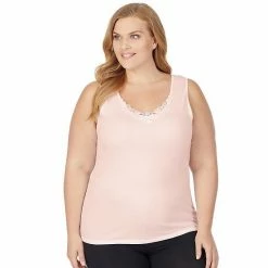 Plus Size Cuddl Duds® SofTech Venice Lace-Trim Tank Wine -Cuddl Duds Shop unnamed file 1370
