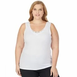 Plus Size Cuddl Duds® SofTech Venice Lace-Trim Tank Wine -Cuddl Duds Shop unnamed file 1373