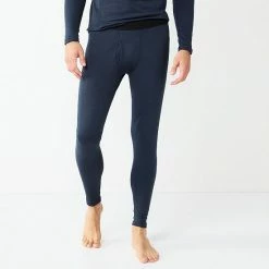 Men's Cuddl Duds® Heavyweight X Fleece Performance Baselayer Pants Asphalt