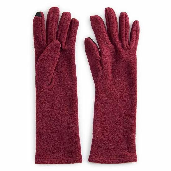 Women's Cuddl Duds® Long Fleece Tech Gloves Fuchsia 2 Women's Cuddl Duds® Long Fleece Tech Gloves Fuchsia - Image 2