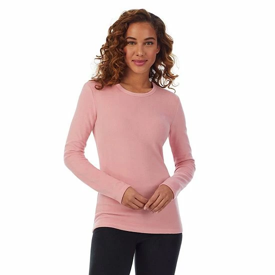 Women's Cuddl Duds® Fleecewear With Stretch Long Sleeve Crewneck Top Powder Pink 15 Women's Cuddl Duds® Fleecewear With Stretch Long Sleeve Crewneck Top Powder Pink - Image 15
