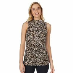 Women's Cuddl Duds® Stretch Softwear Sleeveless Mockneck Tank Green Camo -Cuddl Duds Shop unnamed file 1436