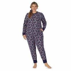 Plus Size Cuddl Duds 3-pc. Knit Long Sleeve Pajama Top, Banded Bottom Pajama Pants & Scrunchie Set Navy Winter Trees -Cuddl Duds Shop unnamed file 1451