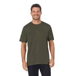 Men's Cuddl Duds® Far-Infrared Enhance Crewneck Sleep Tee Olive -Cuddl Duds Shop unnamed file 1475