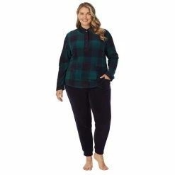 Plus Size Cuddl Duds Fleece Long Sleeve Pajama Top And Banded Bottom Pajama Pants Sleep Set Blush -Cuddl Duds Shop unnamed file 1514