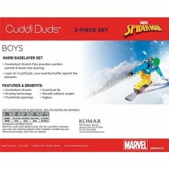 Boys Cuddl Duds Spiderman Stretch 2-Piece Base Layer Set -Cuddl Duds Shop unnamed file 1519