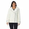 Women's Cuddl Duds Fleece Faux-Fur Moto Jacket Black