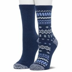 Women's Cuddl Duds® 2-Pack Plushfill* Geometric Fair Isle & Solid Crew Socks Zinfandel -Cuddl Duds Shop unnamed file 1619