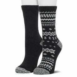 Women's Cuddl Duds® 2-Pack Plushfill* Geometric Fair Isle & Solid Crew Socks Zinfandel -Cuddl Duds Shop unnamed file 1622
