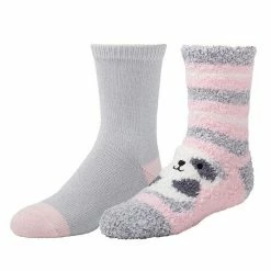 Girls Cuddl Duds 2-Pack Plushfill Cozy Slipper Socks With Grippers Ultimate Gray -Cuddl Duds Shop unnamed file 1681