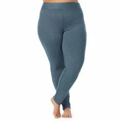 Plus Size Duds Cuddl Duds® Ultra Cozy Leggings Charcoal Heather