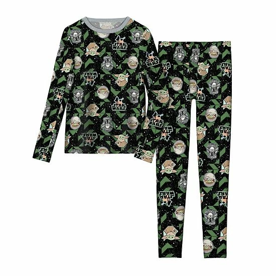 Boys Cuddl Duds Mandolorian The Child Stretch 2-piece Base Layer Set 1 Boys Cuddl Duds Mandolorian The Child Stretch 2-piece Base Layer Set