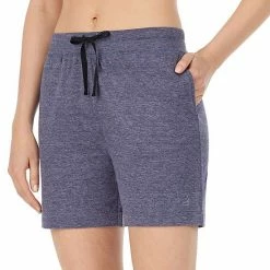 Women's Cuddl Duds® Pajamas: Essentials Pajama Sleep Shorts Blue Heather -Cuddl Duds Shop unnamed file 1783