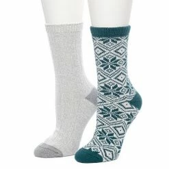 Women's Cuddl Duds 2 Pair Pack Snowflake Diamond Crew Socks Nostalgia Rose -Cuddl Duds Shop unnamed file 1796
