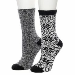Women's Cuddl Duds 2 Pair Pack Snowflake Diamond Crew Socks Nostalgia Rose -Cuddl Duds Shop unnamed file 1799