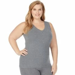 Plus Size Cuddl Duds® Soft Wear With Stretch Reversible Tank Black -Cuddl Duds Shop unnamed file 1802