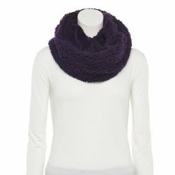 Women's Cuddl Duds® Faux Sherpa Infinity Scarf Deep Purple -Cuddl Duds Shop unnamed file 1842