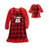 Toddler Girl Jammies For Your Families® Beary Cool Dolly & Me Nightgown Set By Cuddl Duds®