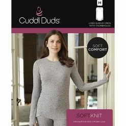 Plus Size Cuddl Duds® Soft Knit Long Sleeve Crewneck Top Grey Animal -Cuddl Duds Shop unnamed file 1879
