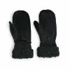 Women's Cuddl Duds® Sherpa Cuff Velour Mittens Blackberry