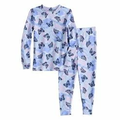 Toddler Girl Cuddl Duds® Butterfly Pajama Set
