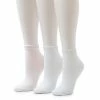 Women's Cuddl Duds® Everyday 3-Pack Anklet Socks White