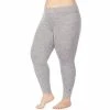 Plus Size Cuddl Duds® Soft Knit Leggings Dark Charcoal