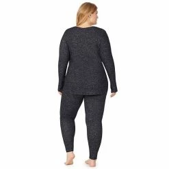 Plus Size Cuddl Duds® Soft Knit Leggings Dark Charcoal -Cuddl Duds Shop unnamed file 2031
