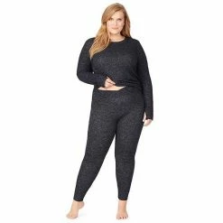 Plus Size Cuddl Duds® Soft Knit Leggings Dark Charcoal -Cuddl Duds Shop unnamed file 2032