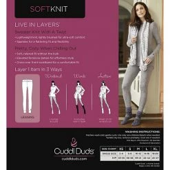 Plus Size Cuddl Duds® Soft Knit Leggings Dark Charcoal -Cuddl Duds Shop unnamed file 2034